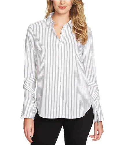 1.State Womens Wrap Sleeve Button Up Shirt