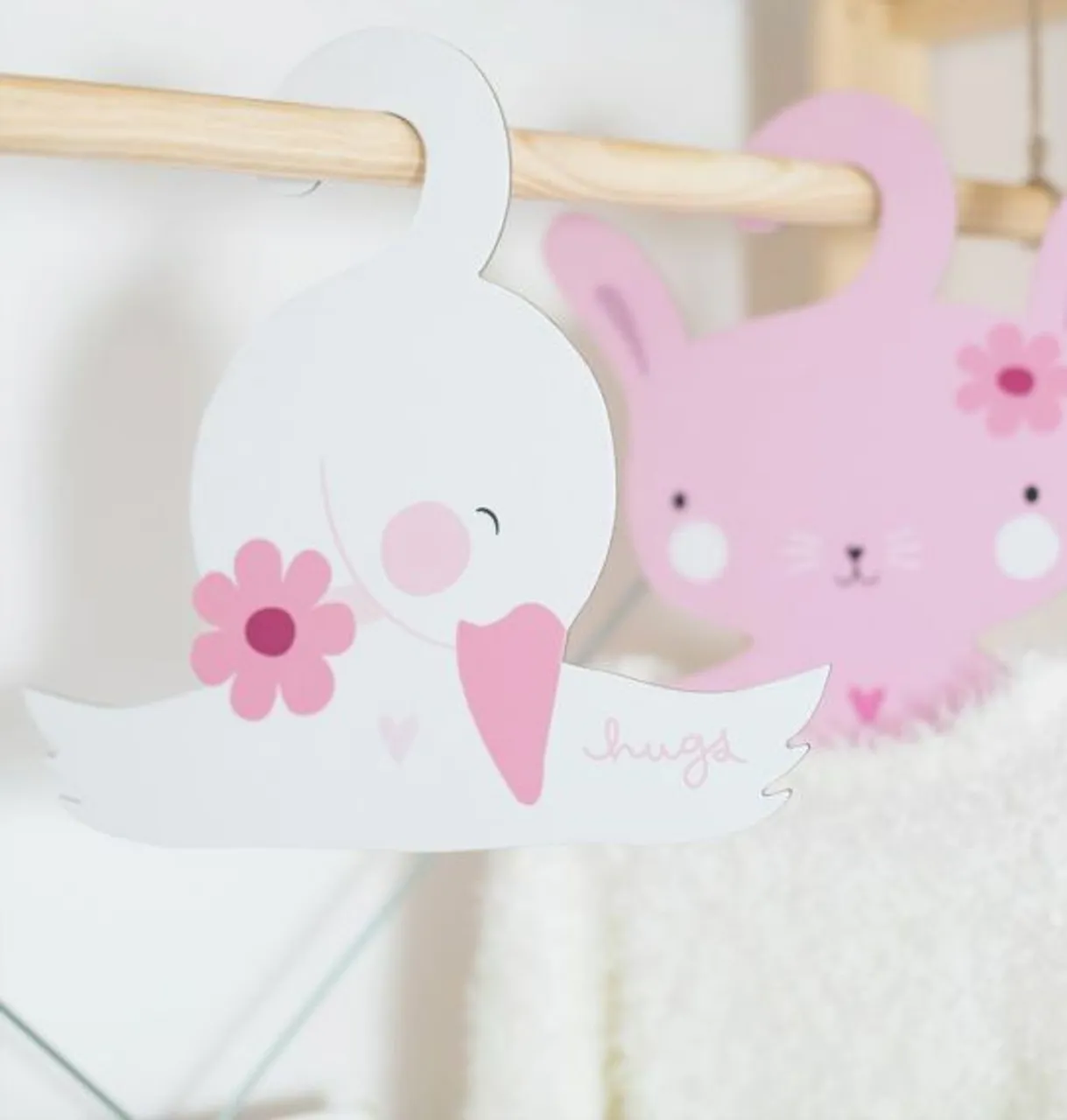 A Little Lovely Coat Hanger Bunny & Swan