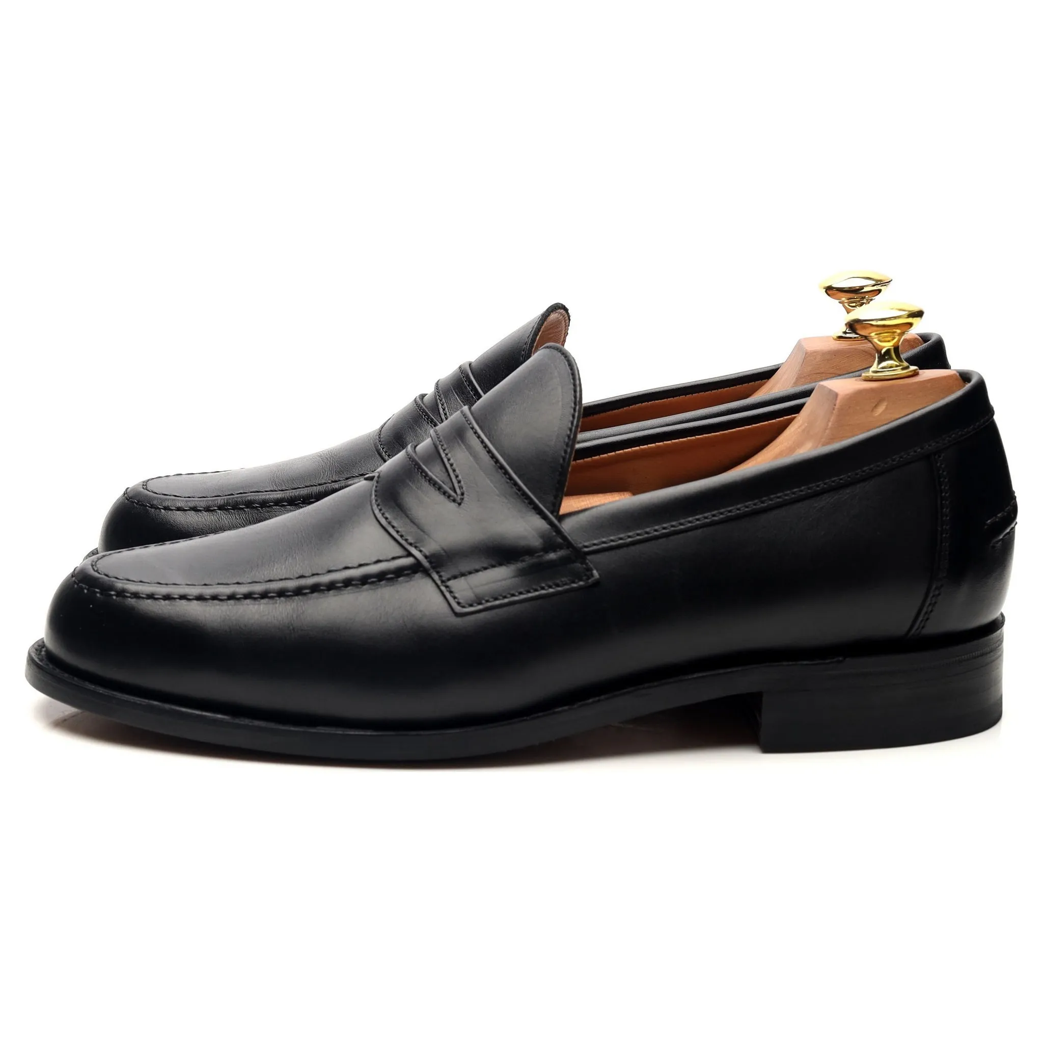 'Aldwych' Black Leather Loafers UK 8.5 F