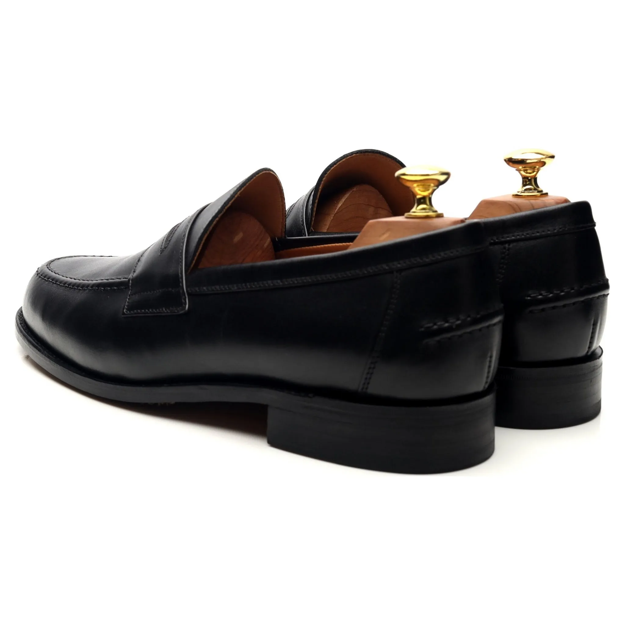 'Aldwych' Black Leather Loafers UK 8.5 F