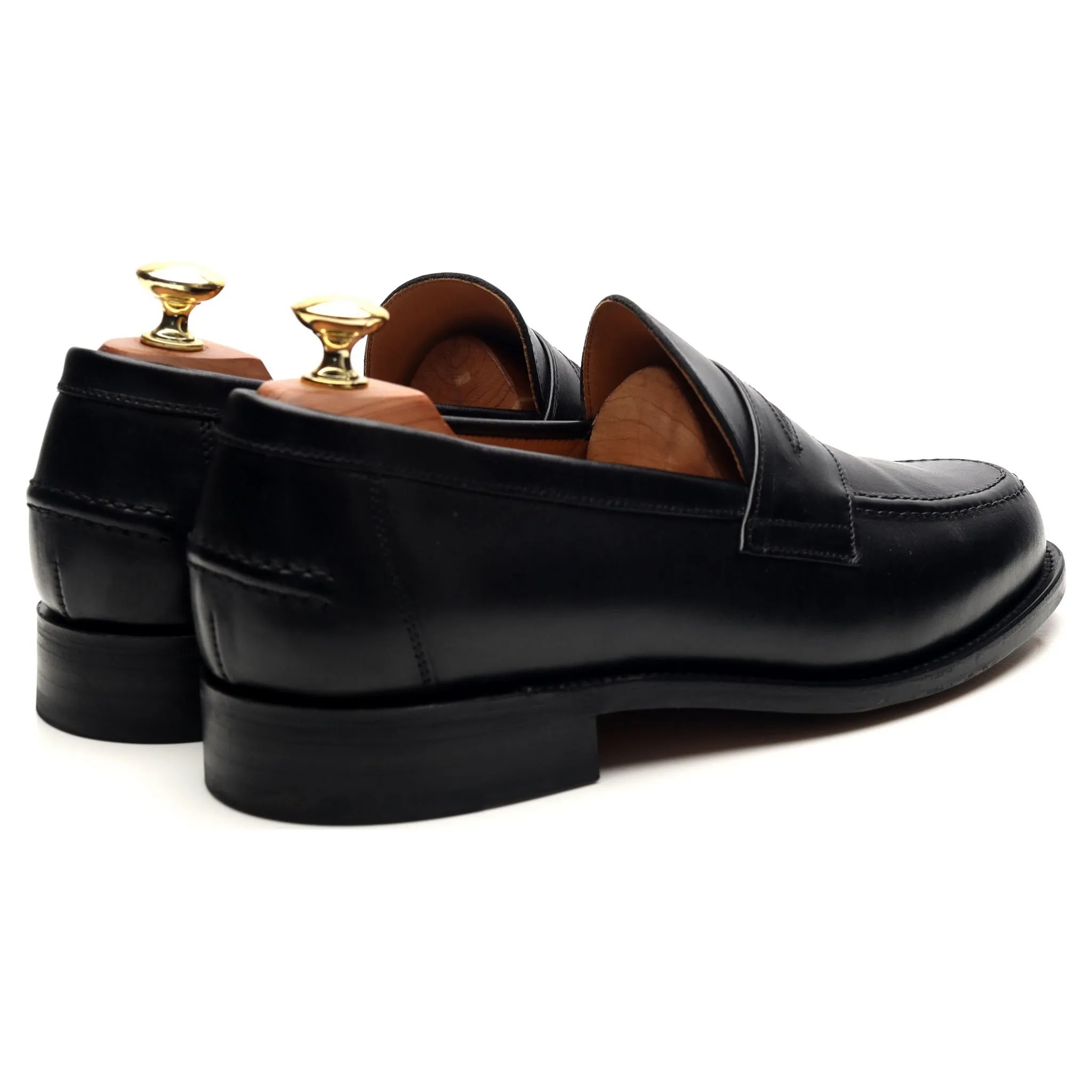 'Aldwych' Black Leather Loafers UK 8.5 F