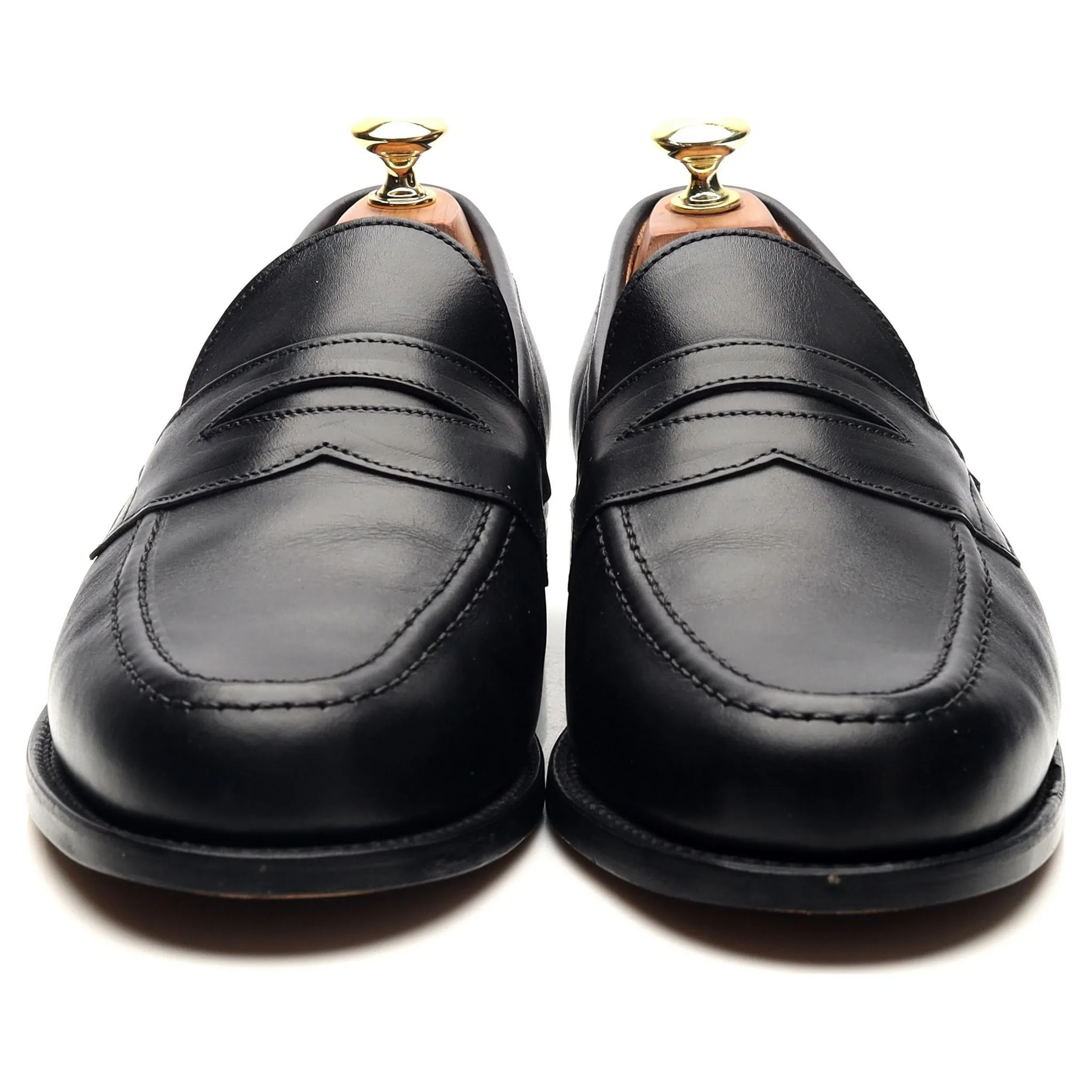 'Aldwych' Black Leather Loafers UK 8.5 F