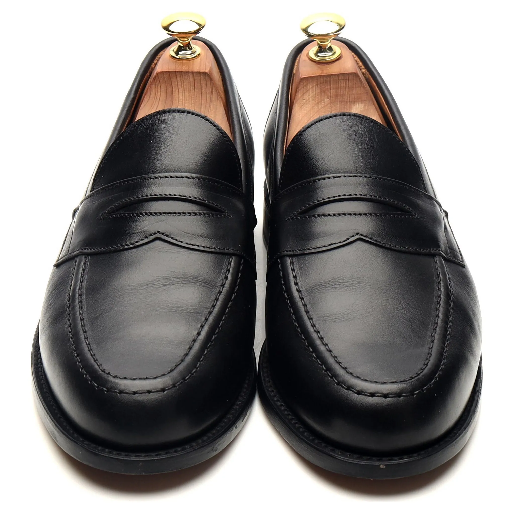 'Aldwych' Black Leather Loafers UK 8.5 F