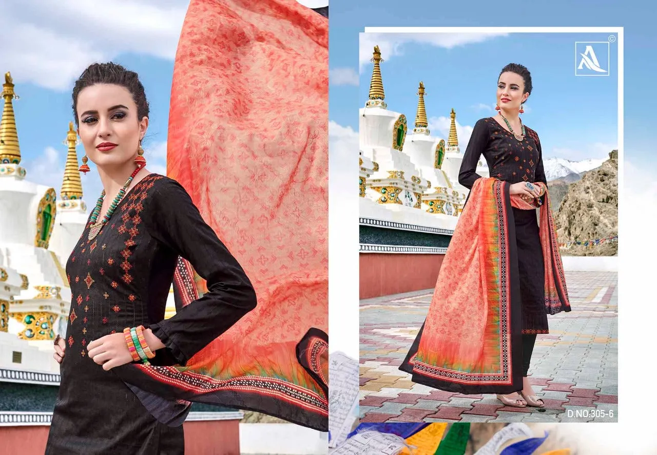 ALOK SUIT PRESENTS ROHANI THREAD EMBROIDERY WITH DIAMOND SUIT