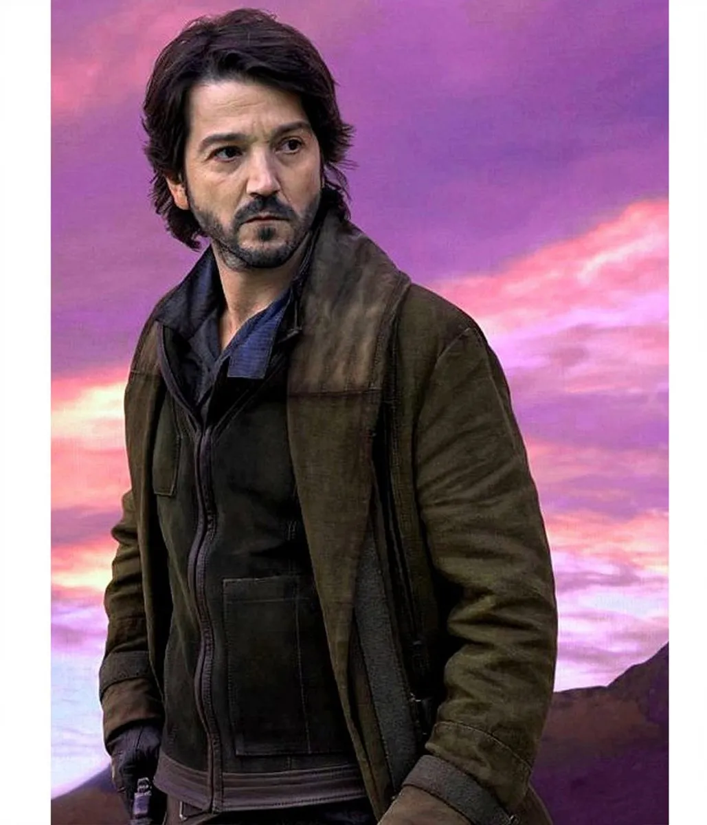 Andor Diego Luna Brown Suede Leather Coat