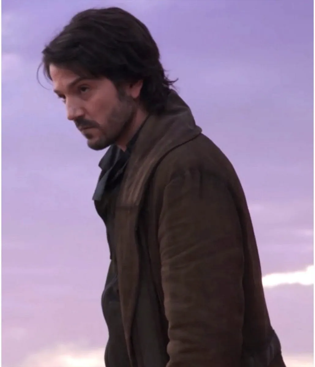 Andor Diego Luna Brown Suede Leather Coat