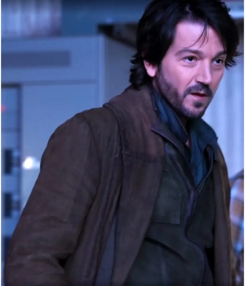 Andor Diego Luna Brown Suede Leather Coat