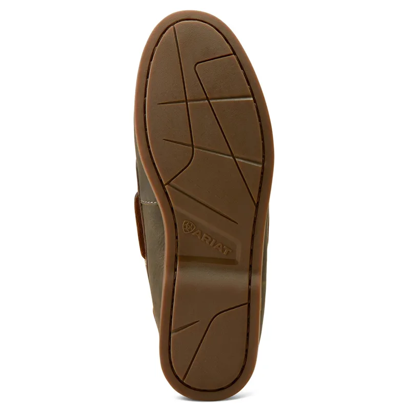 Ariat Antigua Ladies Deck Shoes - Olive Night