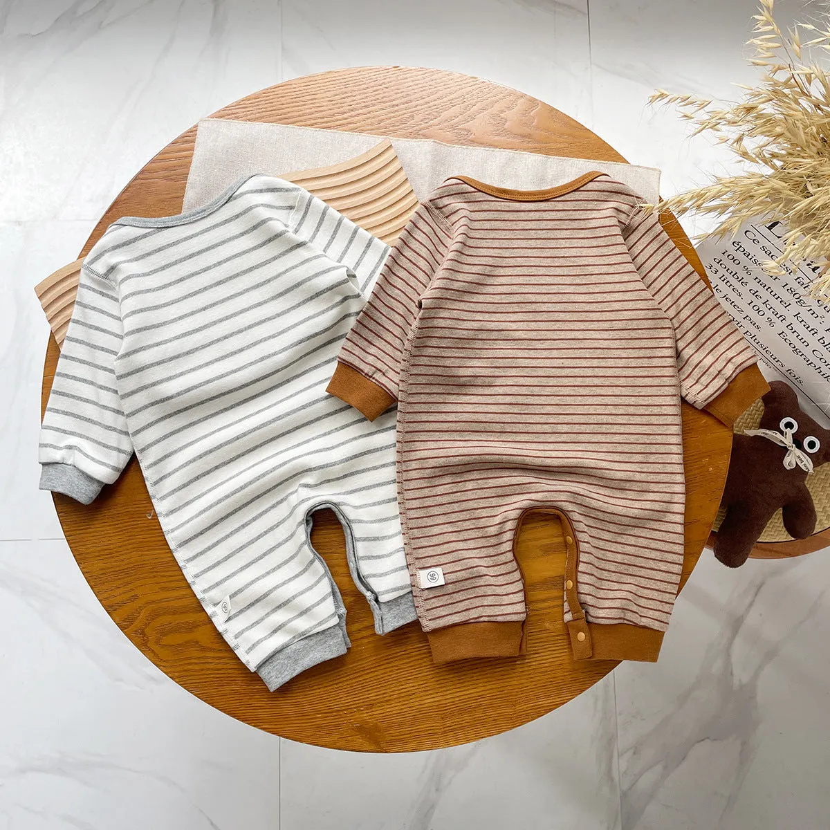 Baby Boys Striped Jumpsuits Wholesale 231019111