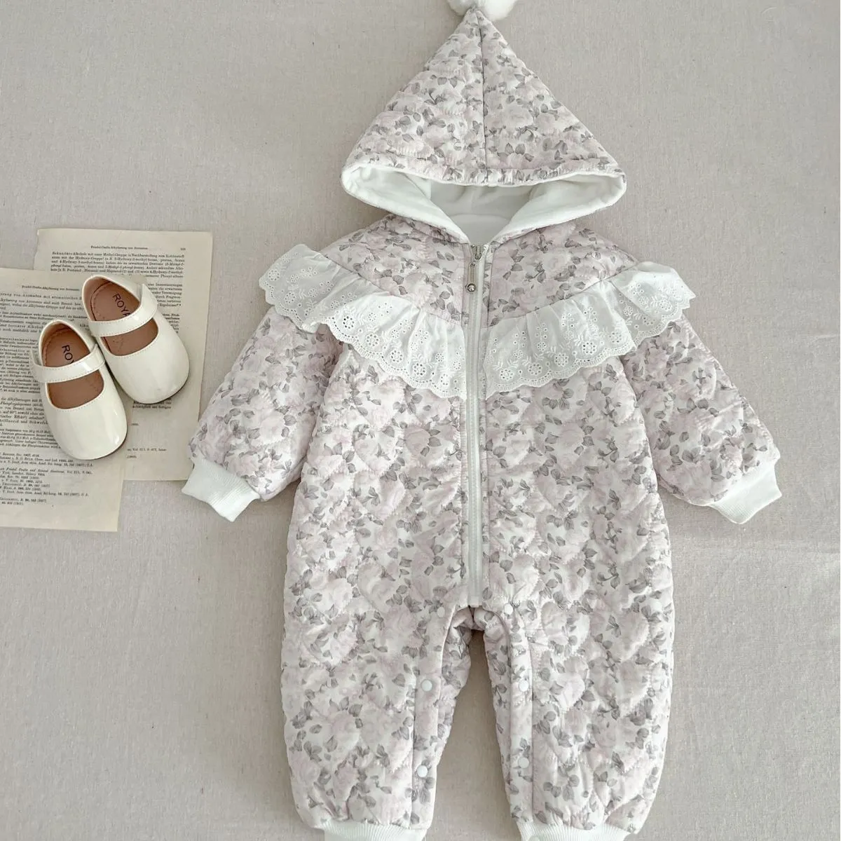 Baby Kid Girls Flower Print Jumpsuits Wholesale 231130176