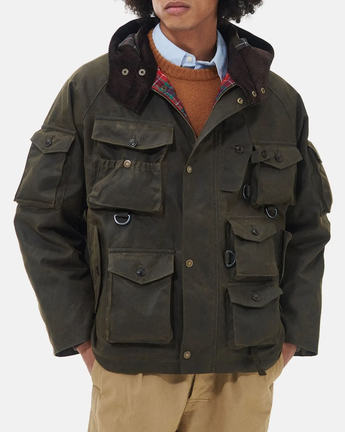 Barbour x Baracuta Clayton Wax Olive