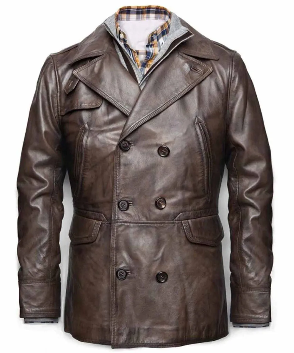 Ben Affleck Live By Night Double Breasted Leather Jacket