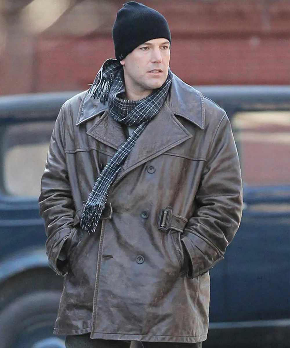 Ben Affleck Live By Night Double Breasted Leather Jacket