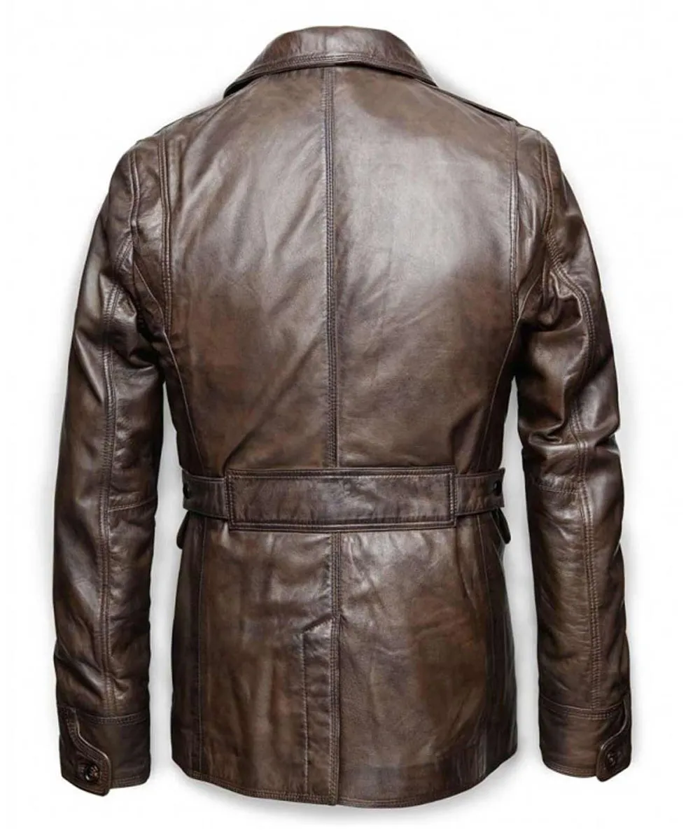 Ben Affleck Live By Night Double Breasted Leather Jacket