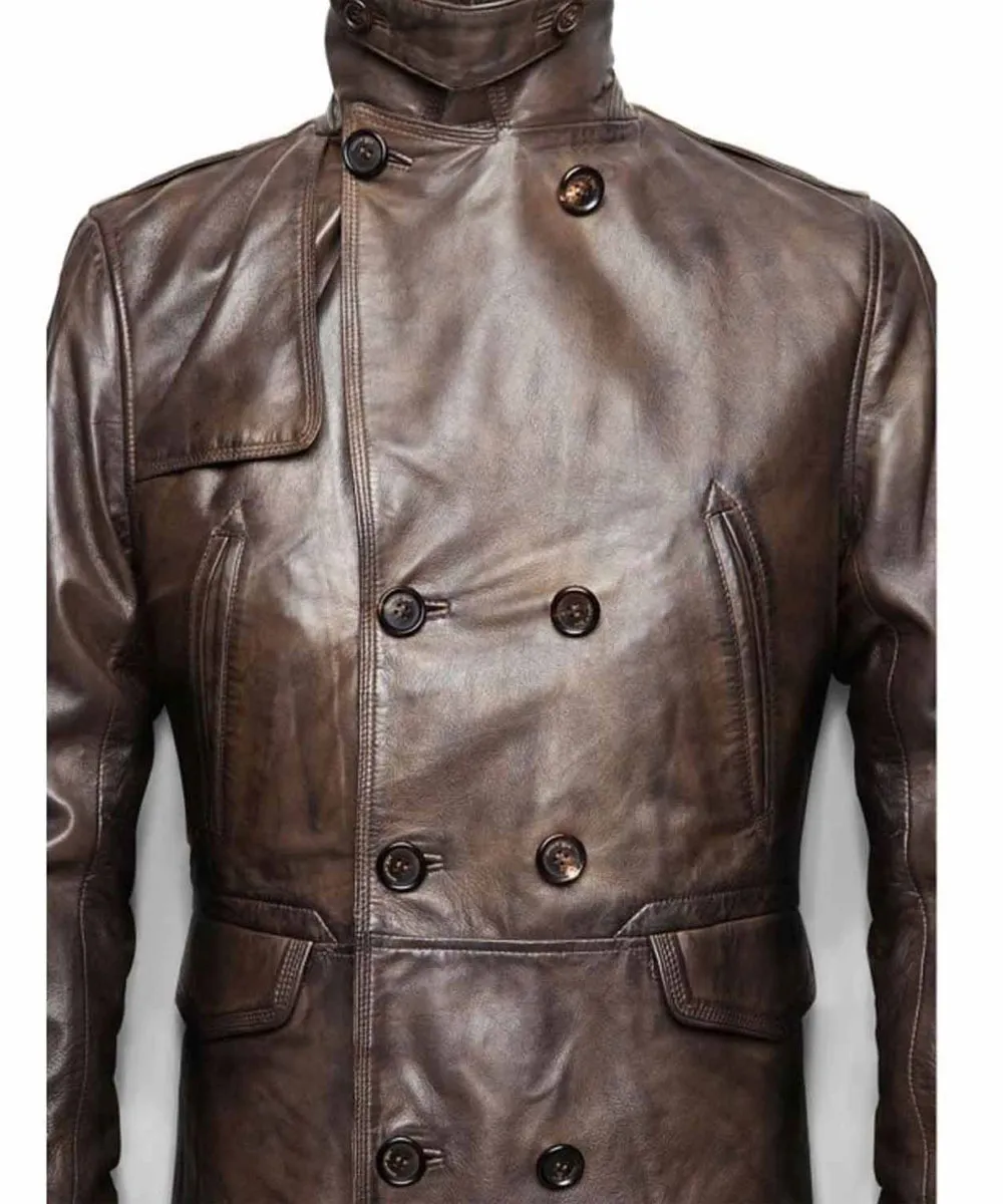 Ben Affleck Live By Night Double Breasted Leather Jacket