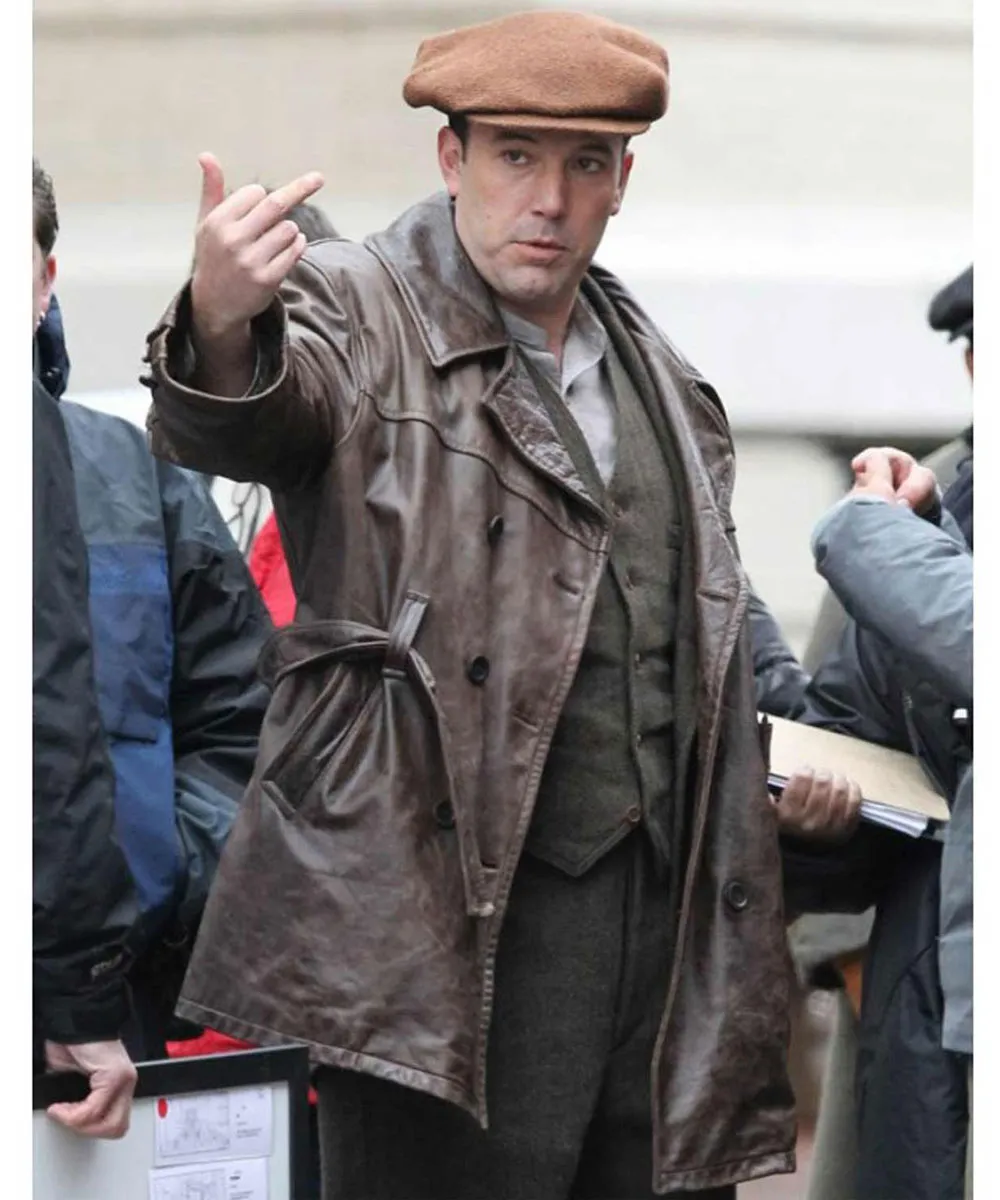 Ben Affleck Live By Night Double Breasted Leather Jacket