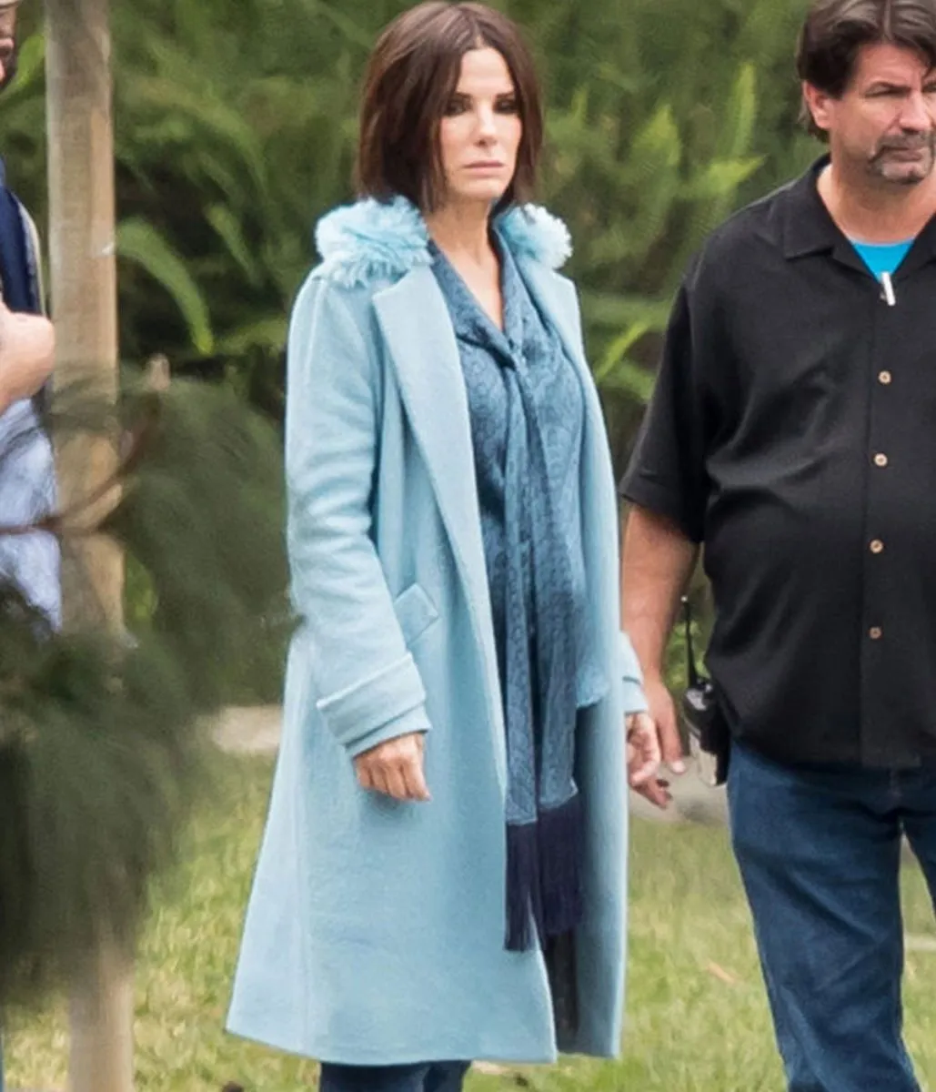 Bird Box Malorie Hayes Blue Wool Coat