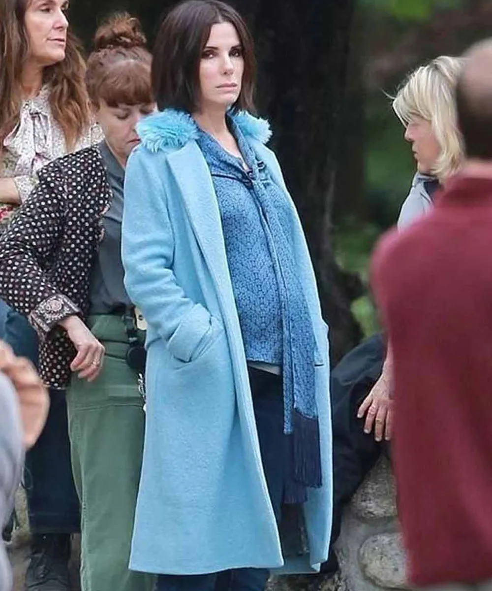 Bird Box Malorie Hayes Blue Wool Coat