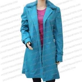 Bird Box Malorie Hayes Blue Wool Coat