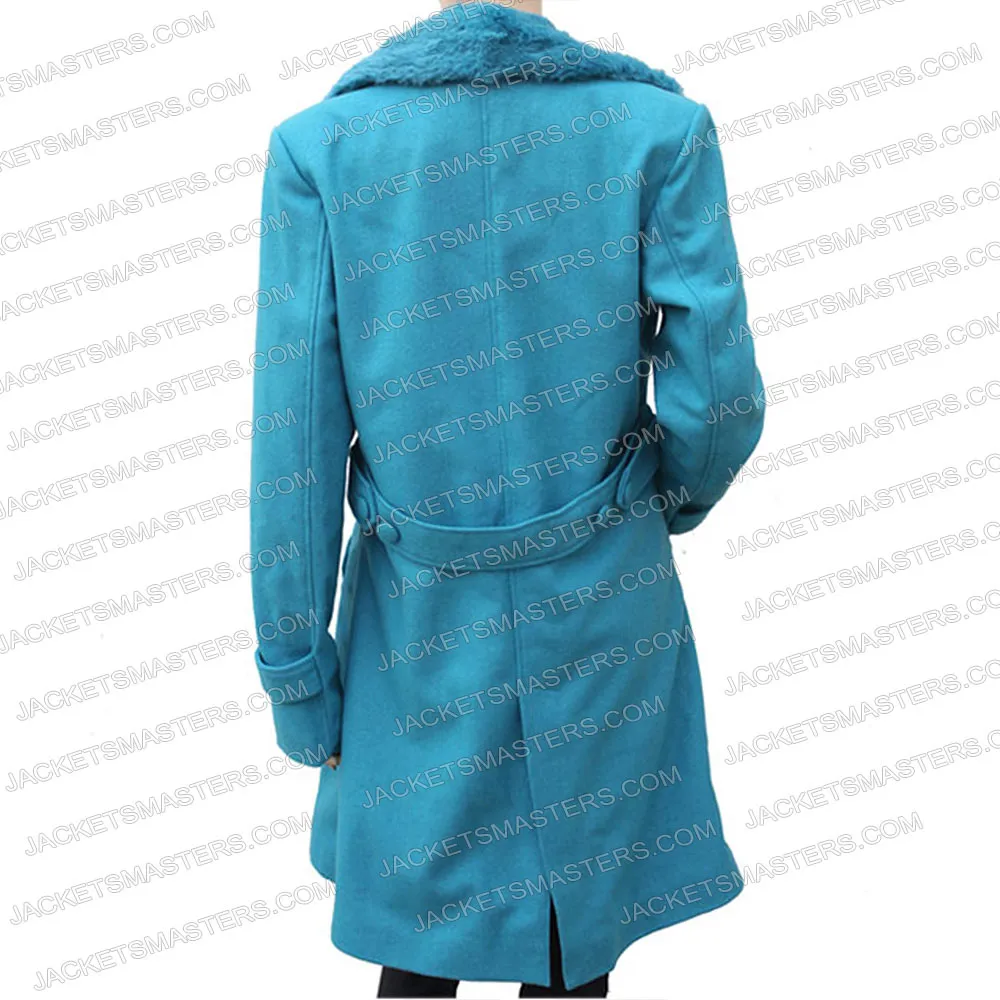 Bird Box Malorie Hayes Blue Wool Coat