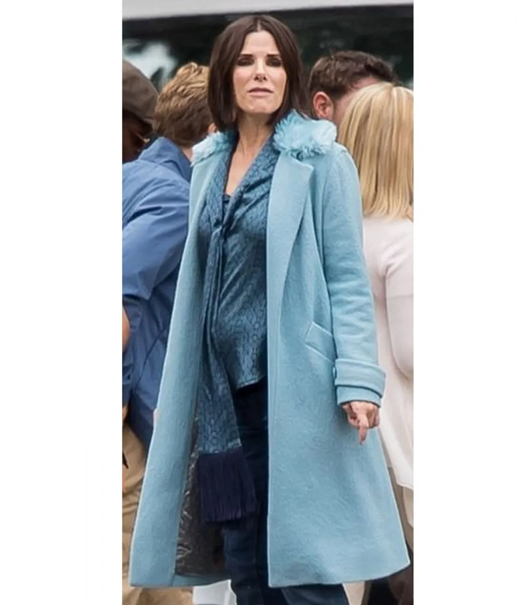 Bird Box Malorie Hayes Blue Wool Coat