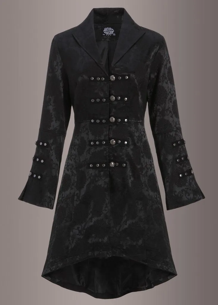 Black Floral Brocade Victorian Jacket