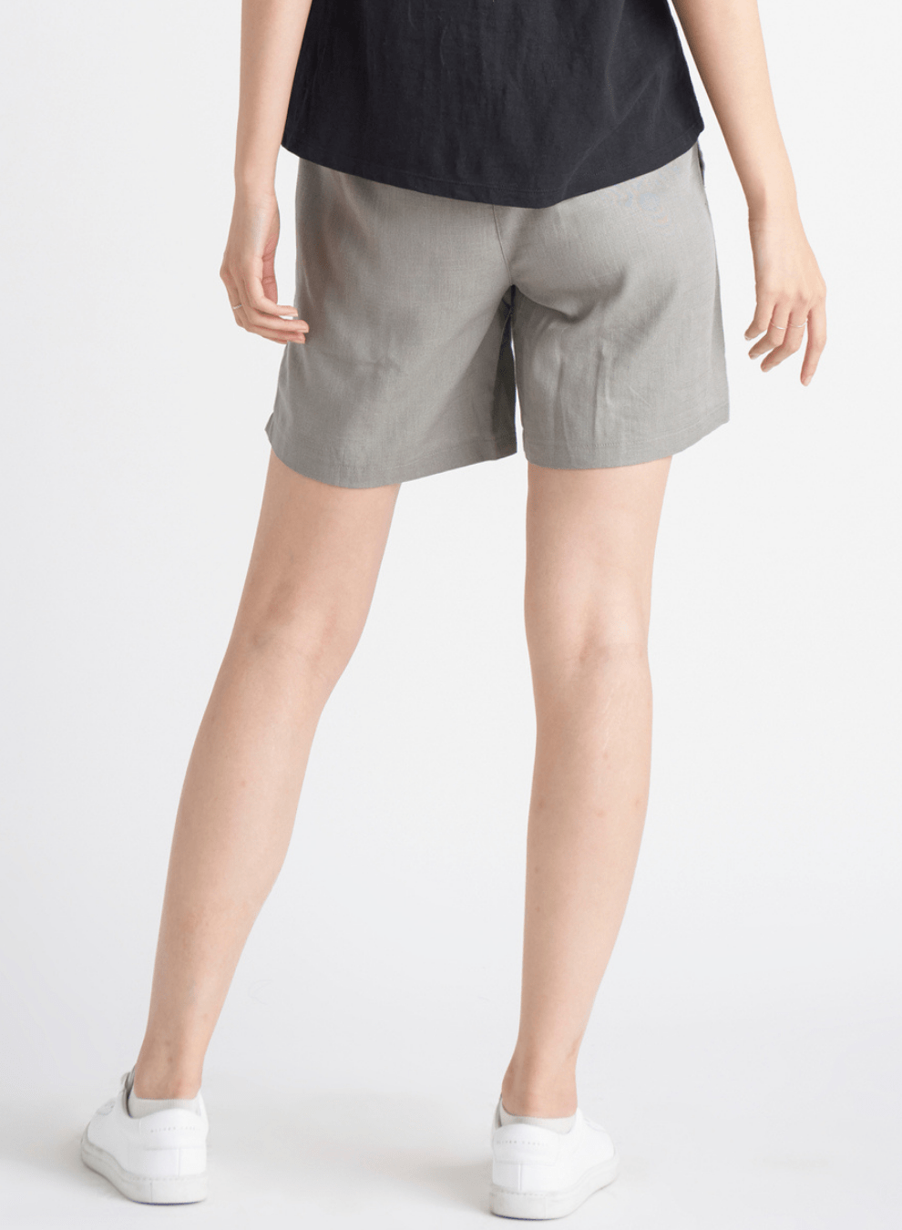 Black Tape Long Linen Blend Pull-On Short - 1922758 T