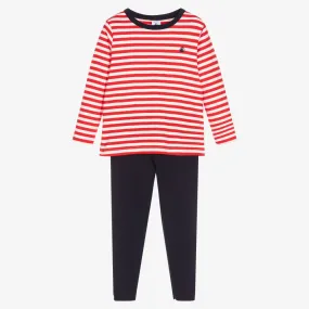 Blue & Red Striped Pyjamas