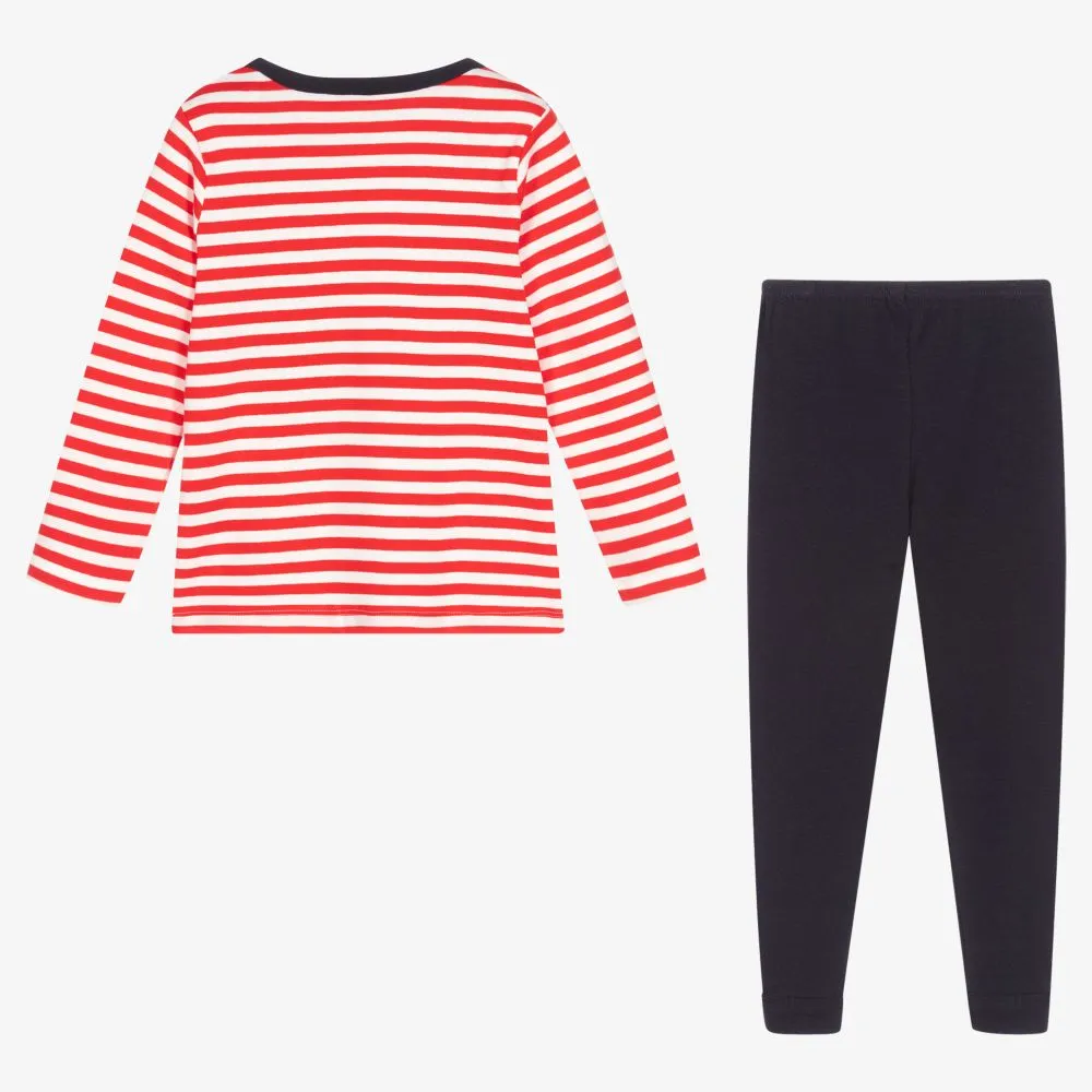 Blue & Red Striped Pyjamas