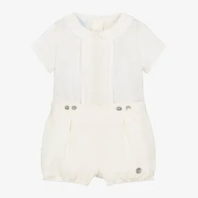 Boys Ivory Lace Buster Suit