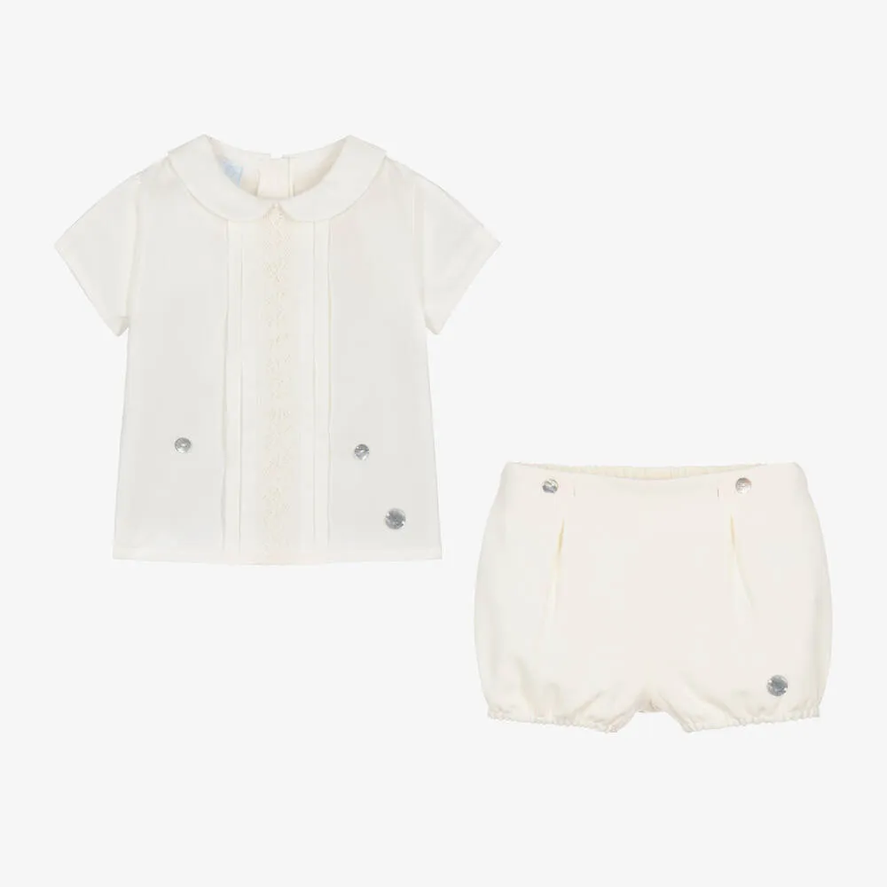 Boys Ivory Lace Buster Suit