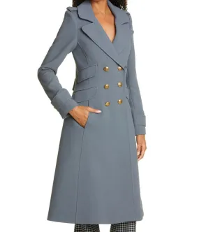 Bull S06 Geneva Carr Grey Double Breasted Wool Coat