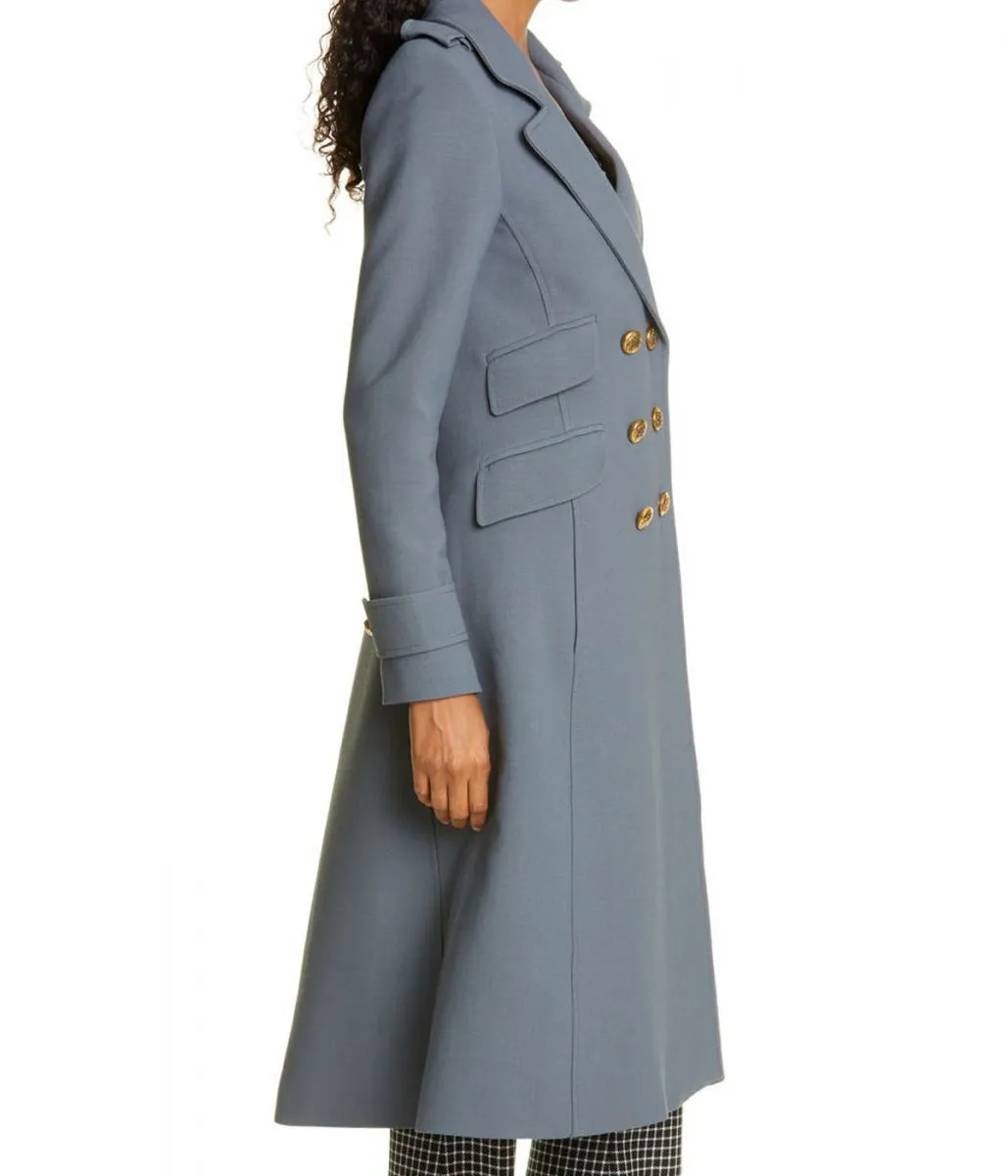 Bull S06 Geneva Carr Grey Double Breasted Wool Coat