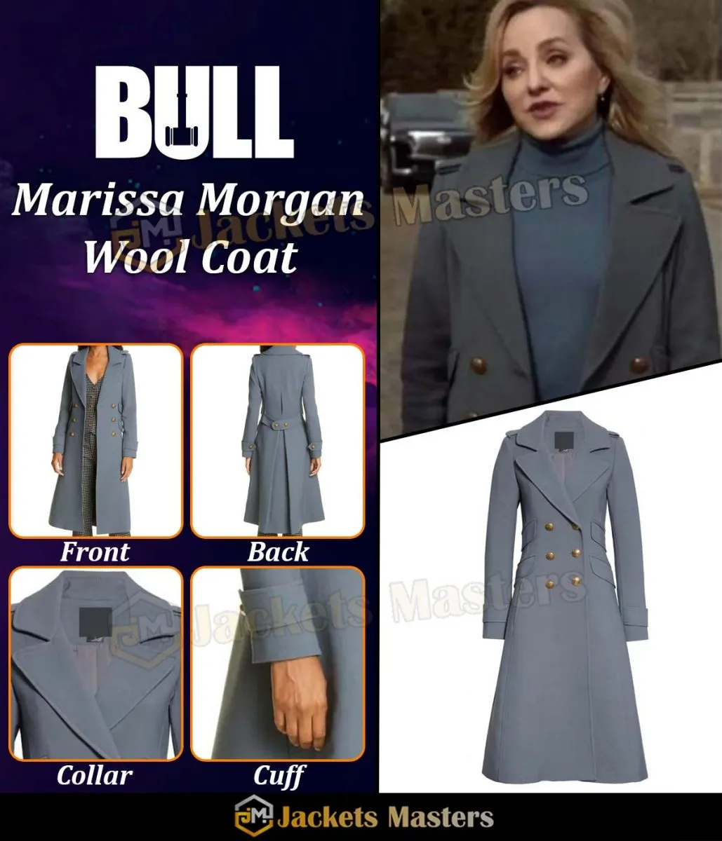 Bull S06 Geneva Carr Grey Double Breasted Wool Coat