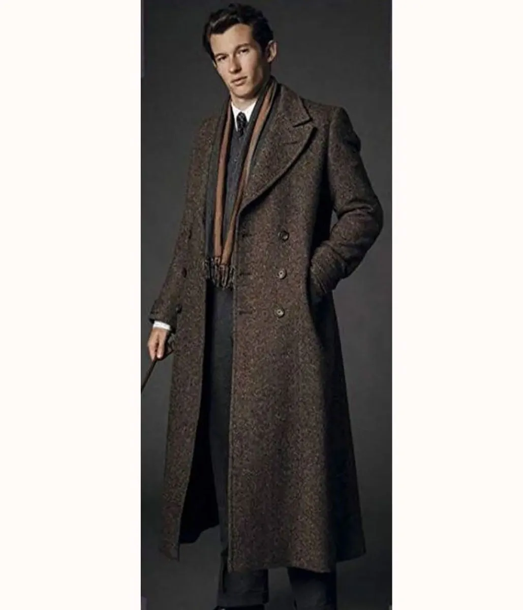 Callum Turner Fantastic Beasts The Secrets of Dumbledore Double Breasted Wool Coat