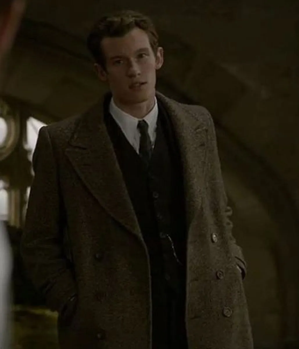 Callum Turner Fantastic Beasts The Secrets of Dumbledore Double Breasted Wool Coat