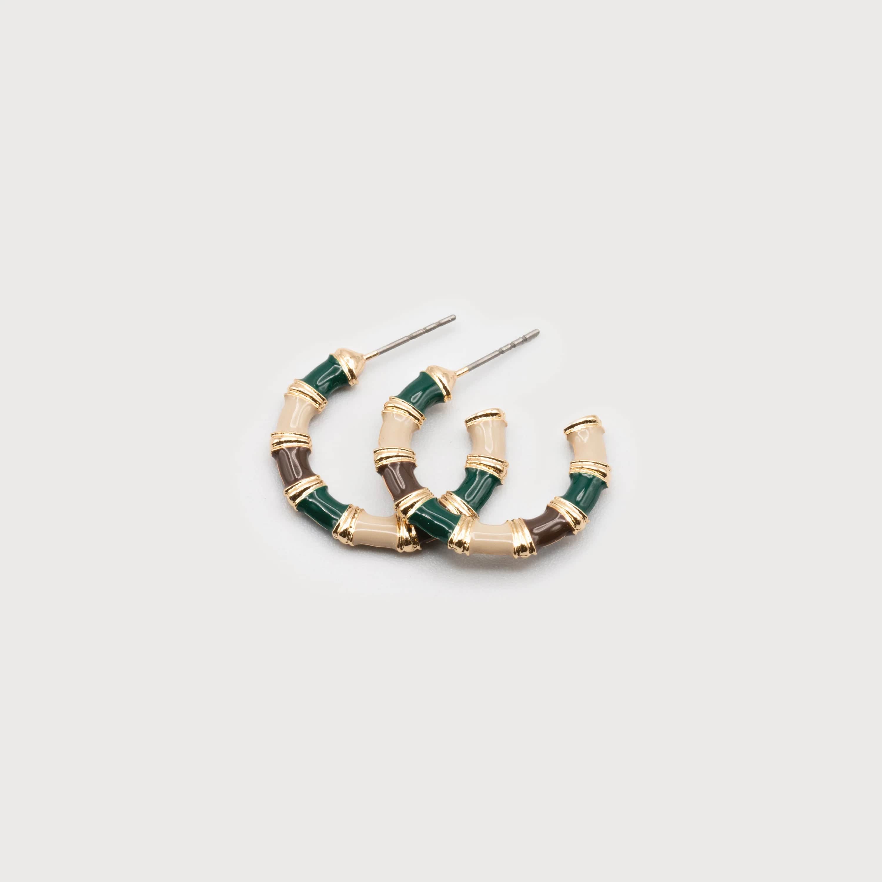 Caracol Enamel Hoops - 2611