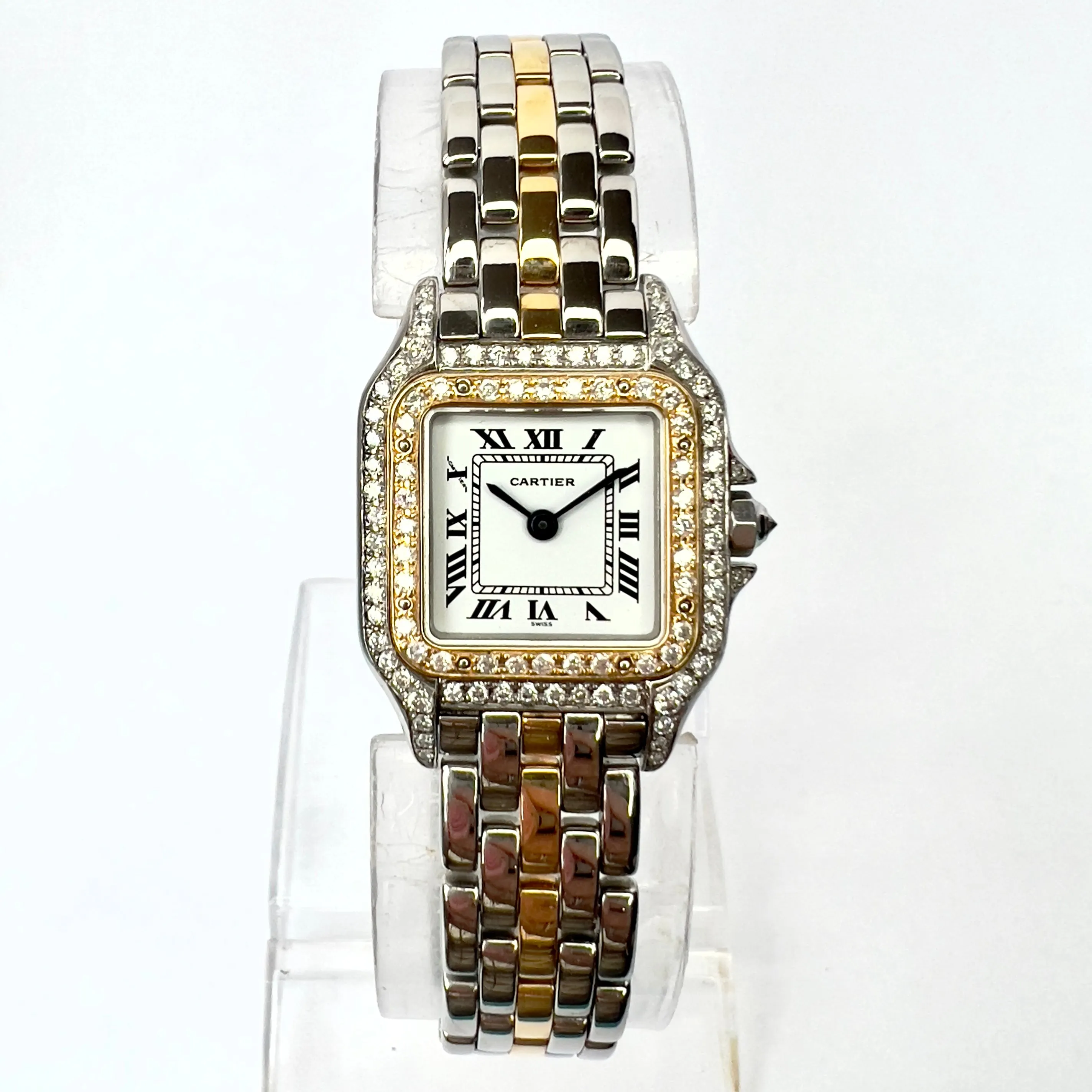 CARTIER PANTHERE Quartz 23mm 1 Row Gold 0.95TCW DIAMOND Watch