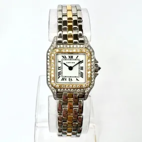 CARTIER PANTHERE Quartz 23mm 1 Row Gold 0.95TCW DIAMOND Watch