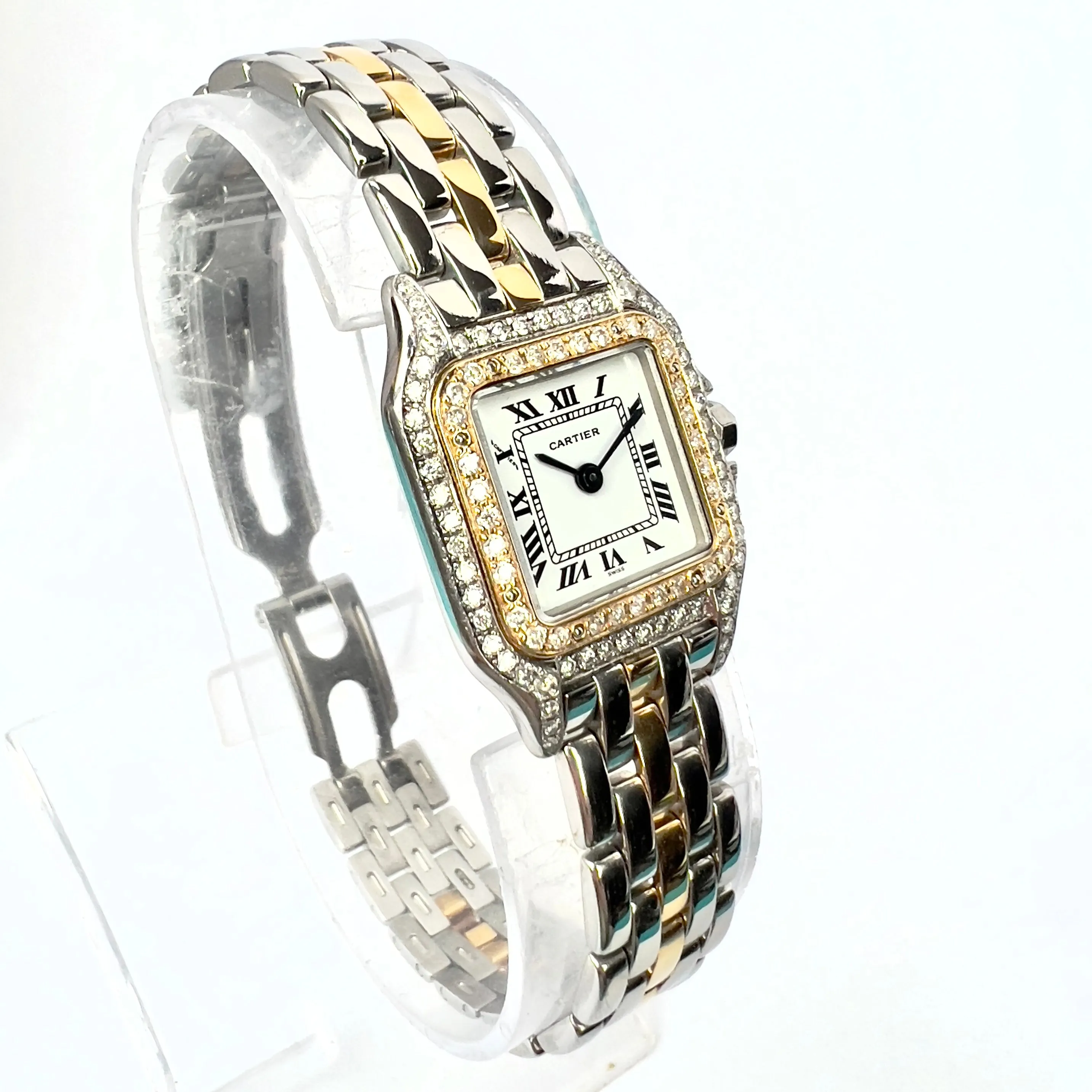 CARTIER PANTHERE Quartz 23mm 1 Row Gold 0.95TCW DIAMOND Watch