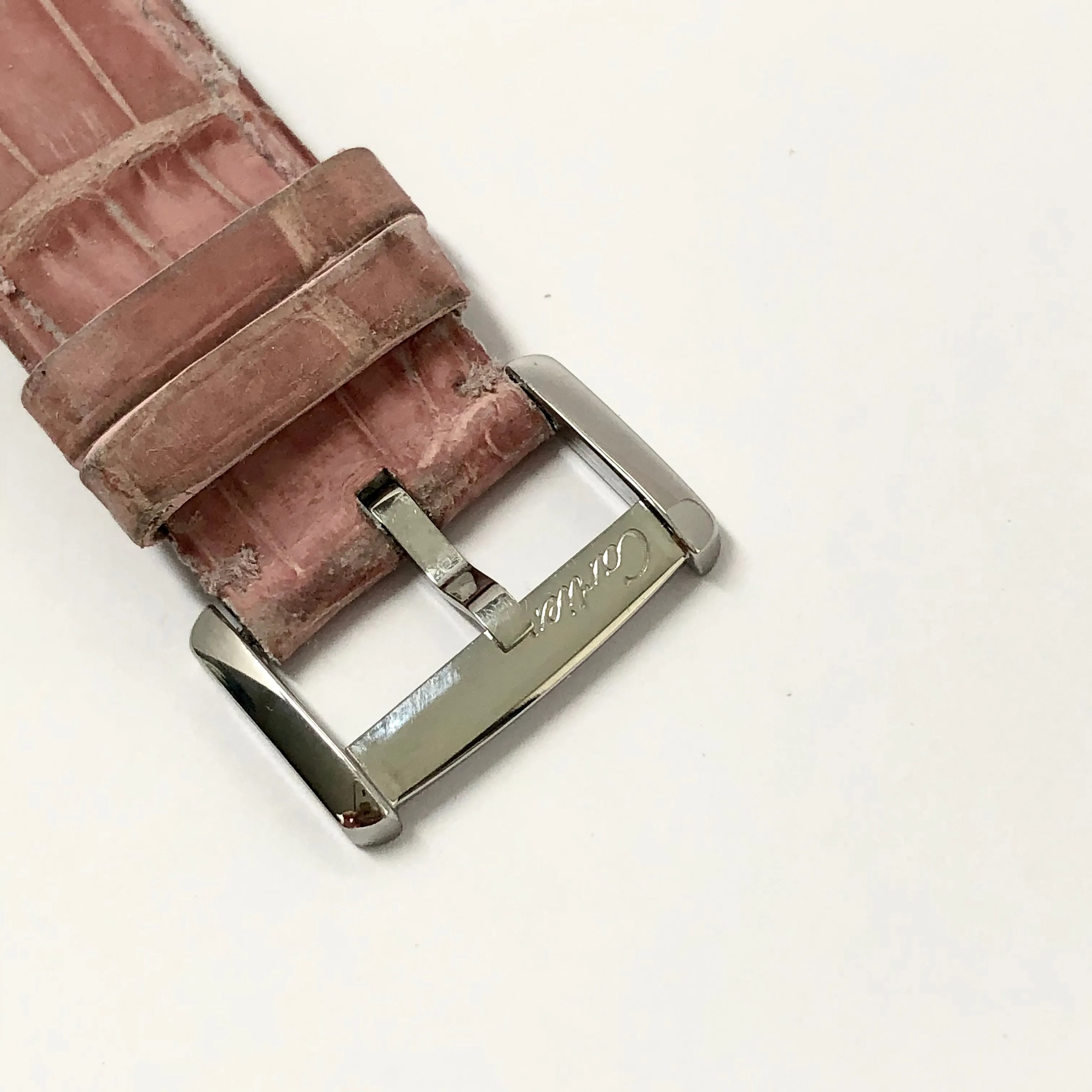 CARTIER TANK DIVAN Quartz Steel 31mm DIAMONDS & Pink Sapphires Watch