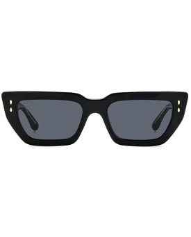 Cat-Eye Rectangular Acetate Sunglasses Black