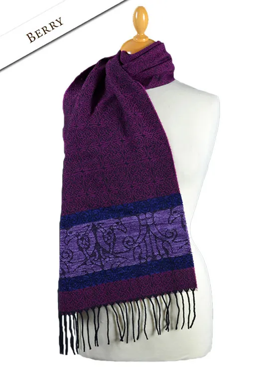 Celtic Border Birds Pattern Scarf