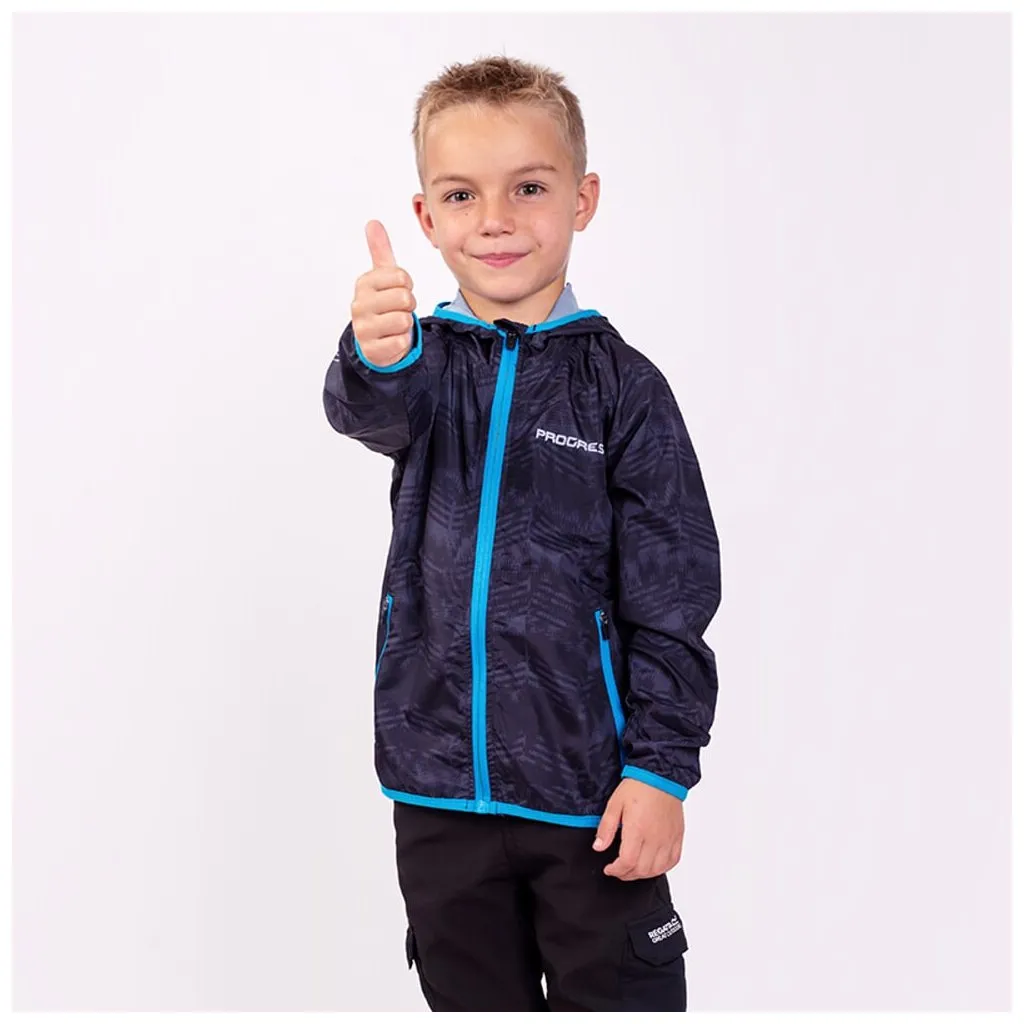 children's windbreaker Progress Valedo black/blue