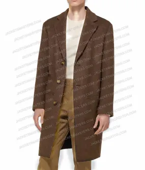 Cillian Murphy Oppenheimer Brown Wool Coat