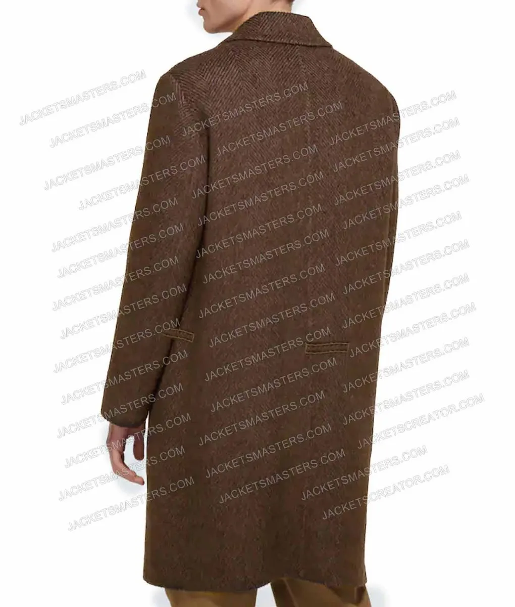 Cillian Murphy Oppenheimer Brown Wool Coat