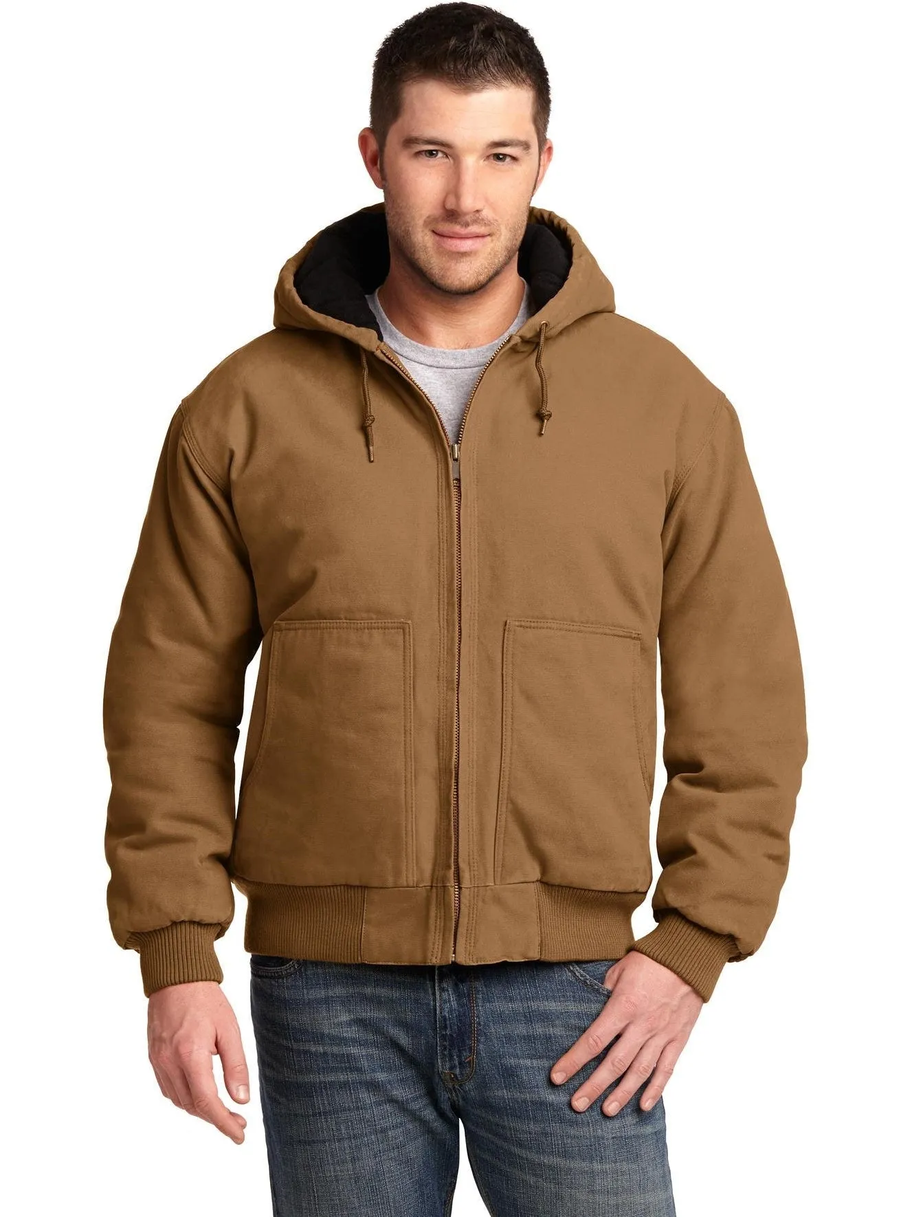 CornerStoneWashed Duck Cloth Insulated Hooded Work Jacket