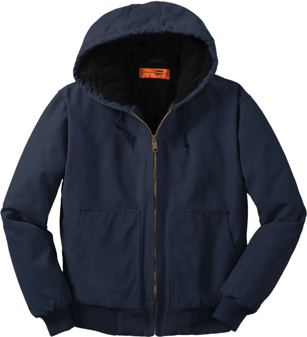 CornerStoneWashed Duck Cloth Insulated Hooded Work Jacket