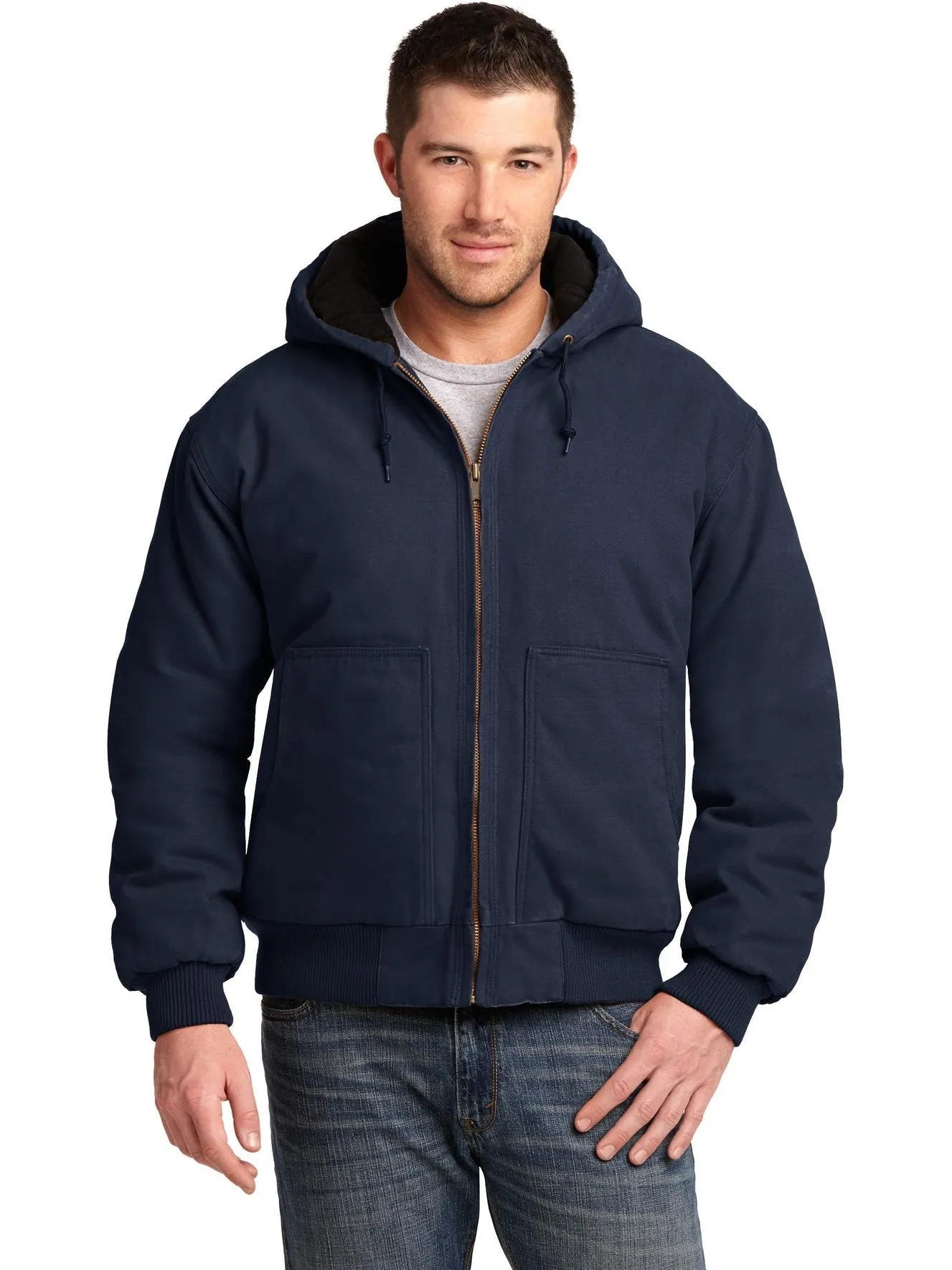 CornerStoneWashed Duck Cloth Insulated Hooded Work Jacket