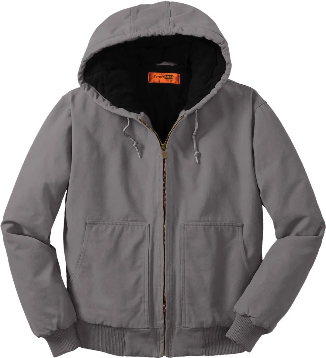 CornerStoneWashed Duck Cloth Insulated Hooded Work Jacket